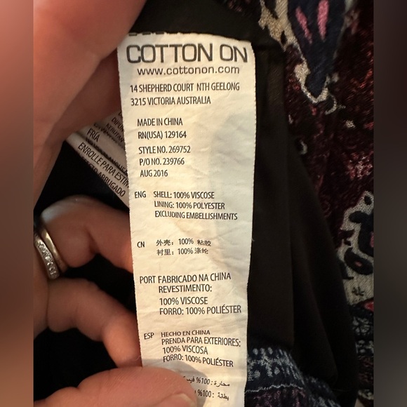 Cotton On Multicolor Women's Bomber Jacket Lightweight Unique Rare Find Size 8 - Picture 6 of 8